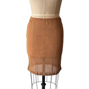 Vintage 90s Plein Sud Beige Sheer Skirt NWT